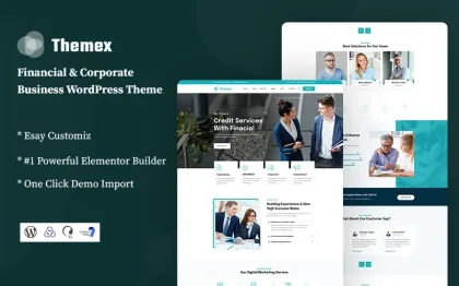 Themex Financial Corporate Business WordPress Theme 1.0.0 GPL Theme
