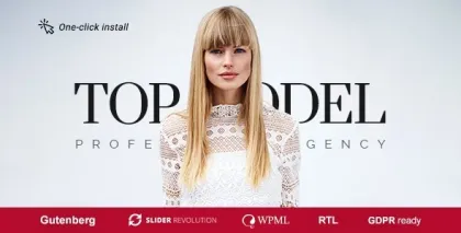 Top Model Agency and Fashion WordPress Theme 1.1.5 GPL Theme