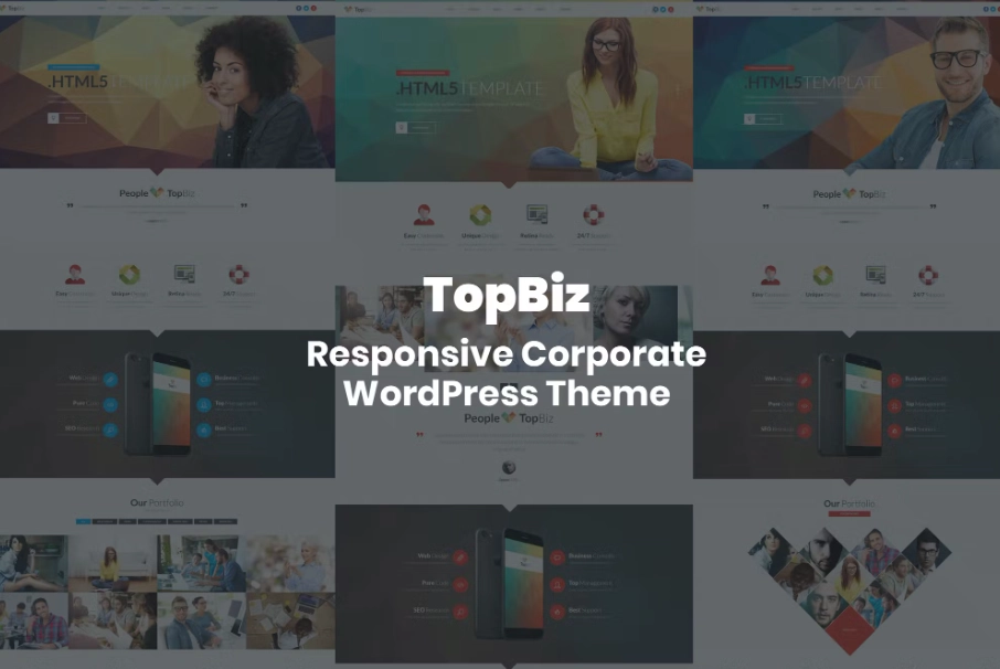 TopBiz Responsive Corporate WordPress Theme 1.0 GPL Theme