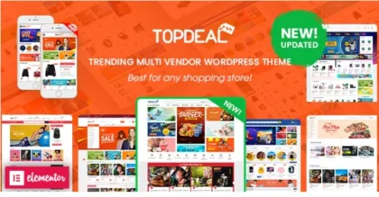 TopDeal Multi Vendor Marketplace Elementor WooCommerce WordPress Theme (Mobile Layouts Ready) 2.3.5 GPL Theme