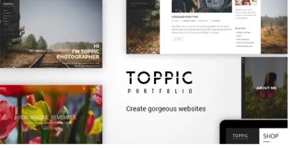 TopPic Portfolio Photography Theme 4.1.5 GPL Theme