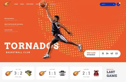 Tornados Sports WordPress Theme 1.1.5 GPL Theme