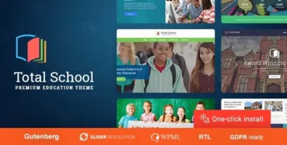 Total School LMS and Education WordPress Theme 1.1.3 GPL Theme
