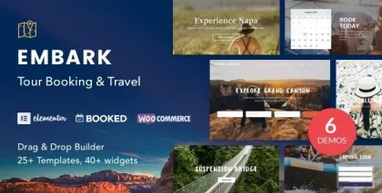 Tour Booking Travel WordPress Theme Embark 1.4.4 GPL Theme