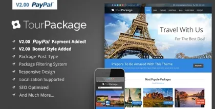 Tour Package WordPress Travel/Tour Theme 2.3.6 GPL Theme