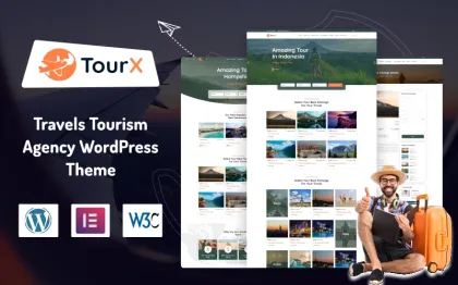 TourX Travels Tourism Agency WordPress Theme 1.0.0 GPL Theme
