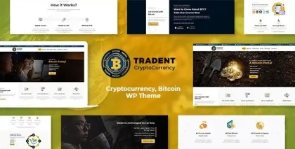 Tradent Cryptocurrency, Bitcoin WordPress Theme 1.8 GPL Theme
