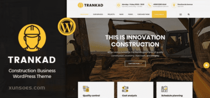 Trankad Construction WordPress Theme 1.2 GPL Theme