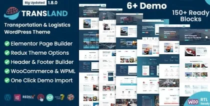 Transland Transportation Logistics WordPress Theme 2.0.1 GPL Theme