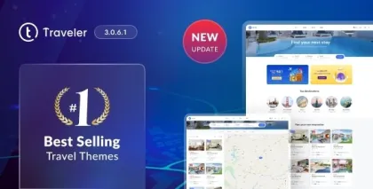 Traveler Travel Booking WordPress Theme By ShineTheme 3.1.4 GPL Theme