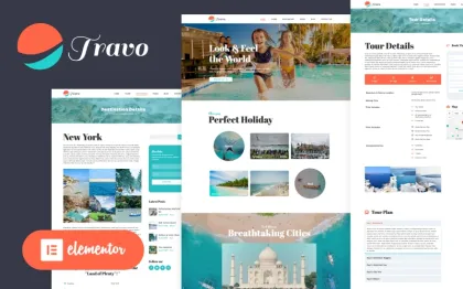 Travo Travel Tourism Elementor WordPress Theme WordPress Theme 1.1.0 GPL Theme