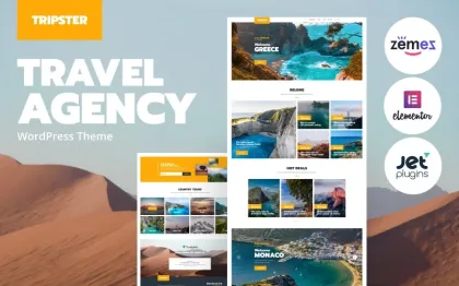 Tripster Travel Agency Modern WordPress Elementor Theme WordPress Theme 1.0.1 GPL Theme