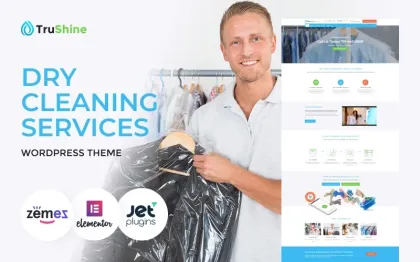 TruShine Dry Cleaning Services WordPress Theme 2.0.1 GPL Theme