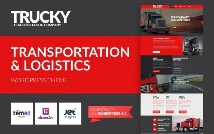 Trucky Transportation Logistics Responsive WordPress Theme 1.0.1 GPL Theme