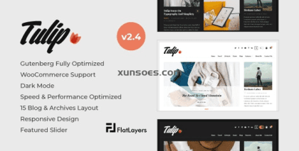 Tulip Responsive WordPress Blog Theme 2.4 GPL Theme
