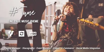 Tune One-Page Music WordPress Theme 2.2.2 GPL Theme