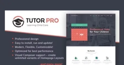 Tutor Pro | Education WordPress 1.1.2 GPL Theme