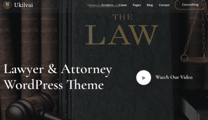 Ukilvai Lawyer Attorney WordPress Theme 1.1.2 GPL Theme