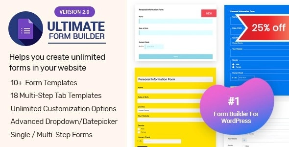 Ultimate Form Builder #1 Form Builder For WordPress 2.0.4 GPL Plugins