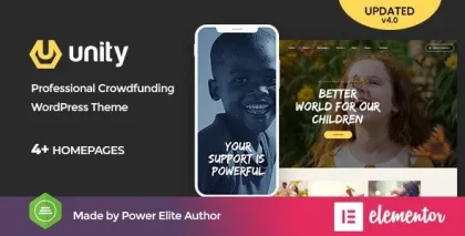 Unity WordPress Crowdfunding Theme 4.6.0 GPL Theme