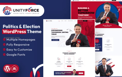 UnityForce | Politics Election WordPress Theme 1.0 GPL Theme