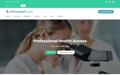 UniversalCare Medical Center Responsive WordPress Theme 1.0.0 GPL Theme
