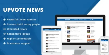 UpVote Social Bookmarking WordPress Theme 2.2.2 GPL Theme