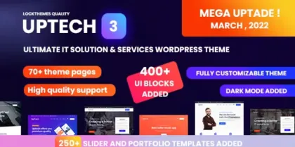 Uptech IT Solutions Services WordPress Theme 3.0 GPL Theme