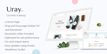 Uray | Cosmetic Beauty Shop WordPress WooCommerce Theme 1.1.1 GPL Theme