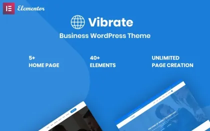 Vaibrate Business Responsive WordPress Theme 2.1.0 GPL Theme