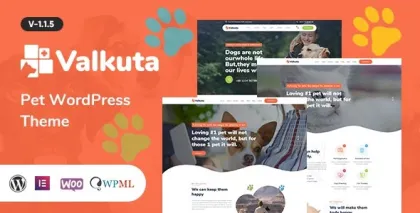 Valkuta Pet WordPress Theme 1.1.5 GPL Theme