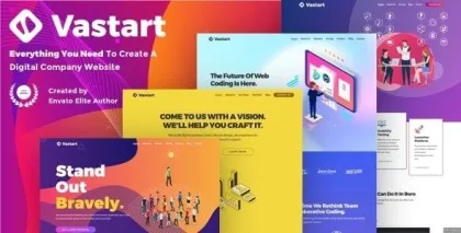 Vastart Digital Company Startup WordPress Theme 1.2.13 GPL Theme