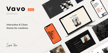 Vavo An Interactive Clean Theme for Creatives 2.3.1 GPL Theme