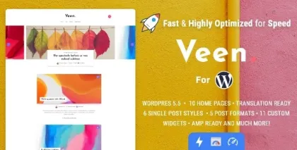 Veen Minimal Lightweight Blog for WordPress 2.6.0 GPL Theme