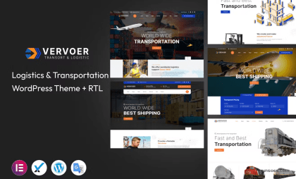 Vervoer – Logistics WordPress Theme 1.0.1 GPL Theme