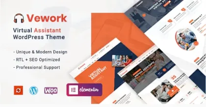 Vework Virtual Assistant WordPress Theme 1.0.3 GPL Theme