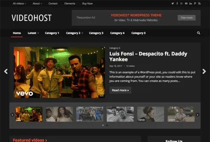 VideoHost Pro 1.5 GPL Theme