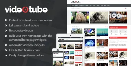 VideoTube Responsive Video WordPress Theme 3.4.6 GPL Theme