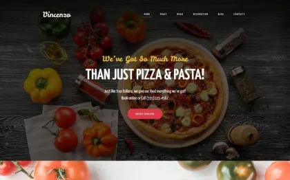 Vincenzo Delicious Pizza Restaurant Responsive WordPress Theme 1.0.0 GPL Theme