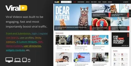 ViralVideo Responsive Magazine WordPress Theme 2.5 GPL Theme