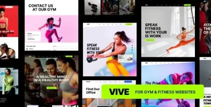 Vive | Fitness Gym WordPress 1.2.10 GPL Theme