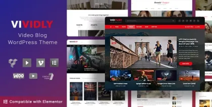 Vividly  Video Blog WordPress Theme 1.5.4 GPL Theme