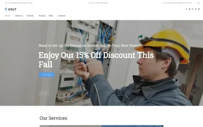 Volt Local Electrical Service WordPress Theme 1.0.0 GPL Theme