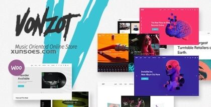Vonzot Music Oriented WooCommerce Theme 1.8.6 GPL Theme