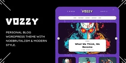 Vozzy Modern Neobrutalism WordPress Theme 1.02 GPL Theme