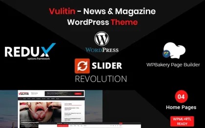 Vulitin News Magazine WordPress Theme 1.1 GPL Theme