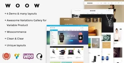 WOOW Responsive WooCommerce Theme 1.2.3 GPL Theme
