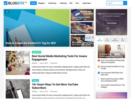 WP Enjoy – BlogSite Pro 1.1.0 GPL Theme