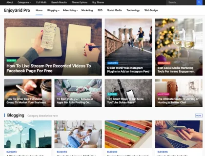 WP Enjoy – EnjoyGrid Pro 1.1.0 GPL Theme