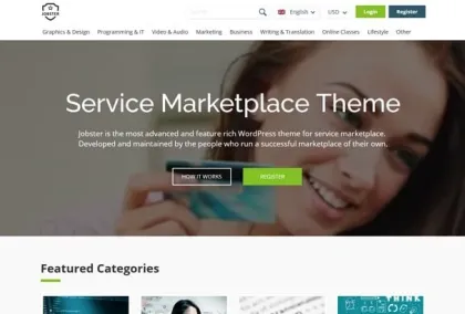 WPjobster Service Marketplace WordPress Theme 6.1.6.1 GPL Theme